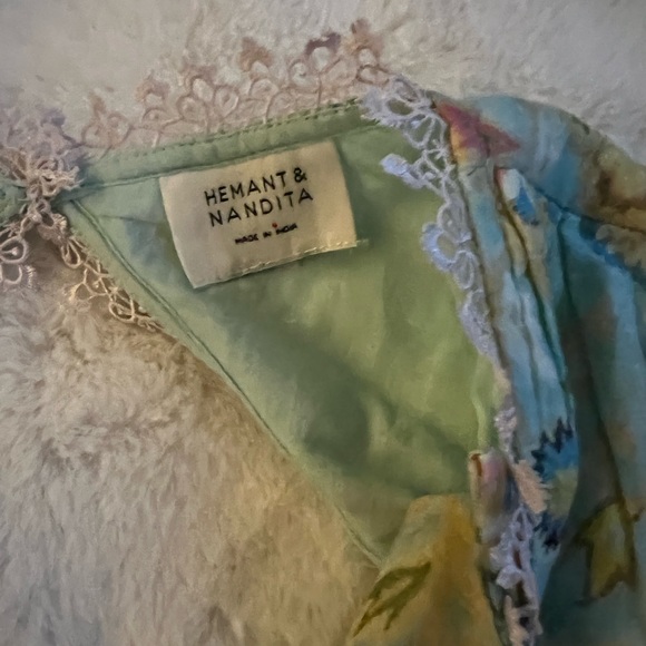 SOLD - NWOT, HEMANT & NANDITA, Missima mini dress in mixed pastels. - Picture 6 of 7